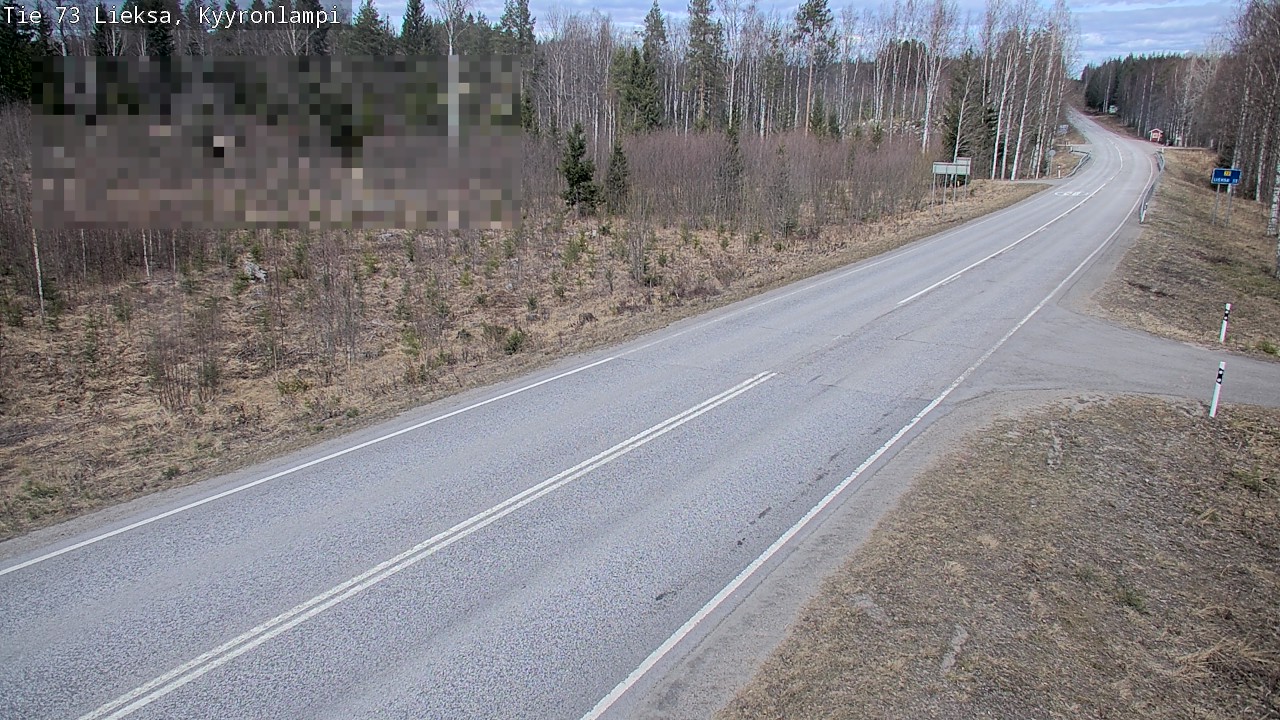 Weather Camera Image Väg 73 Lieksa, Kyyrönlampi, Lieksa, Pohjois-Karjala