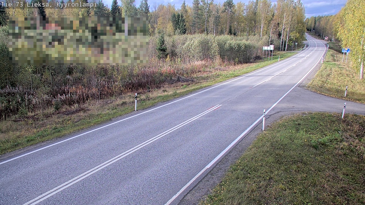 Weather Camera Image Väg 73 Lieksa, Kyyrönlampi, Lieksa, Pohjois-Karjala