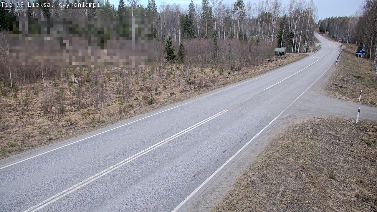 Weather Camera Image Road 73 Lieksa, Kyyrönlampi, Lieksa, Pohjois-Karjala
