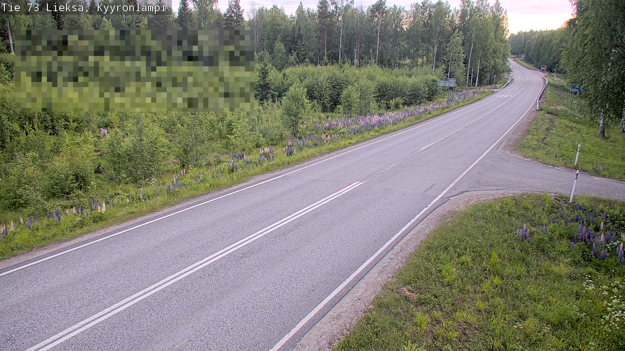 Weather Camera Image Road 73 Lieksa, Kyyrönlampi, Lieksa, Pohjois-Karjala