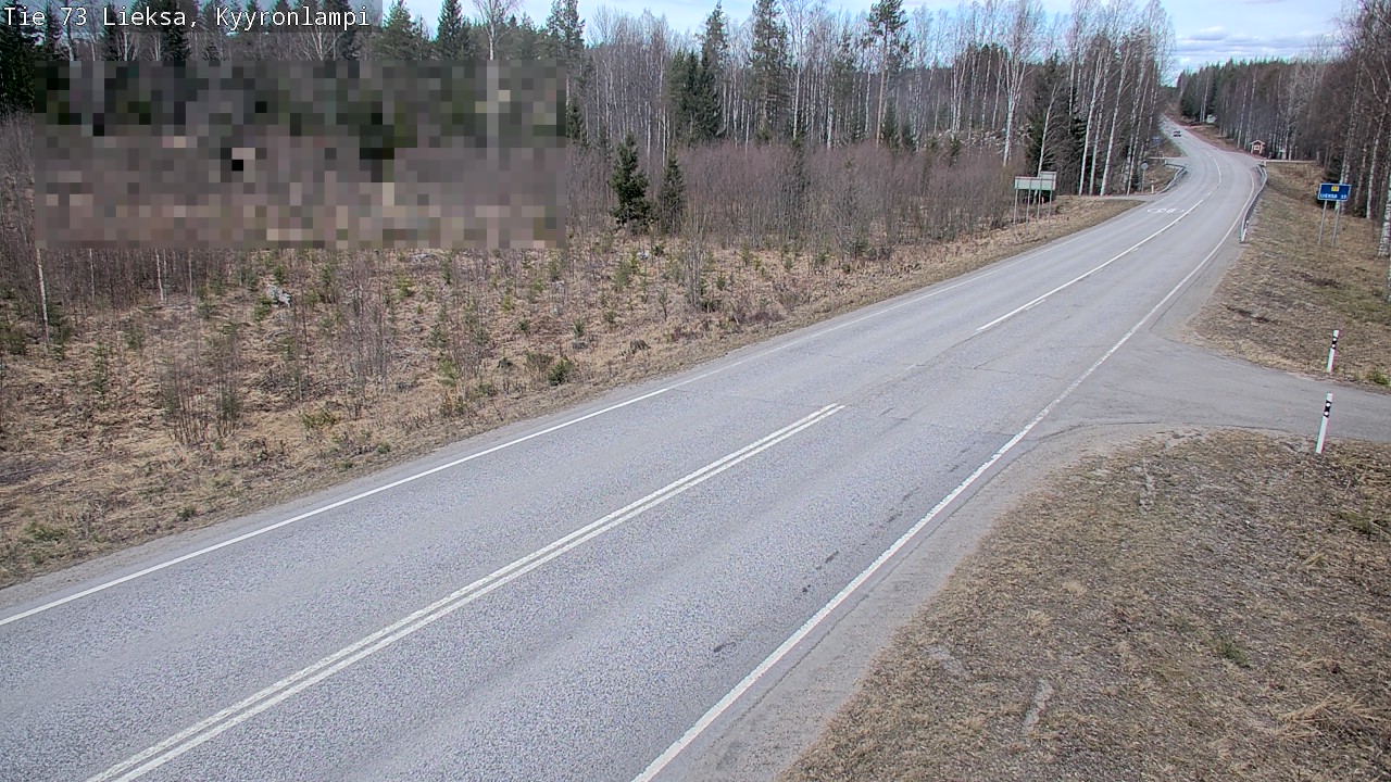 Weather Camera Image Väg 73 Lieksa, Kyyrönlampi, Lieksa, Pohjois-Karjala