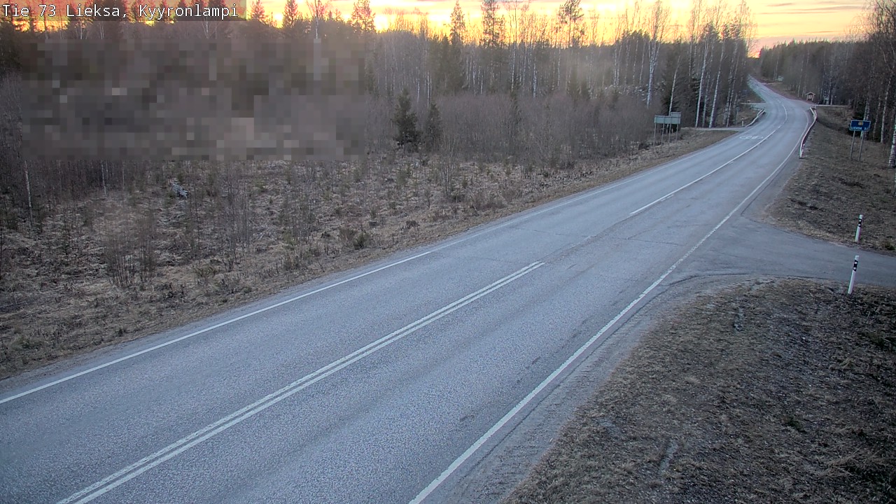 Weather Camera Image Väg 73 Lieksa, Kyyrönlampi, Lieksa, Pohjois-Karjala