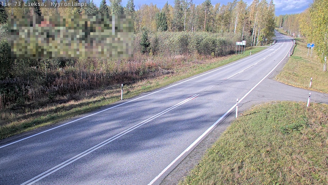 Weather Camera Image Road 73 Lieksa, Kyyrönlampi, Lieksa, Pohjois-Karjala
