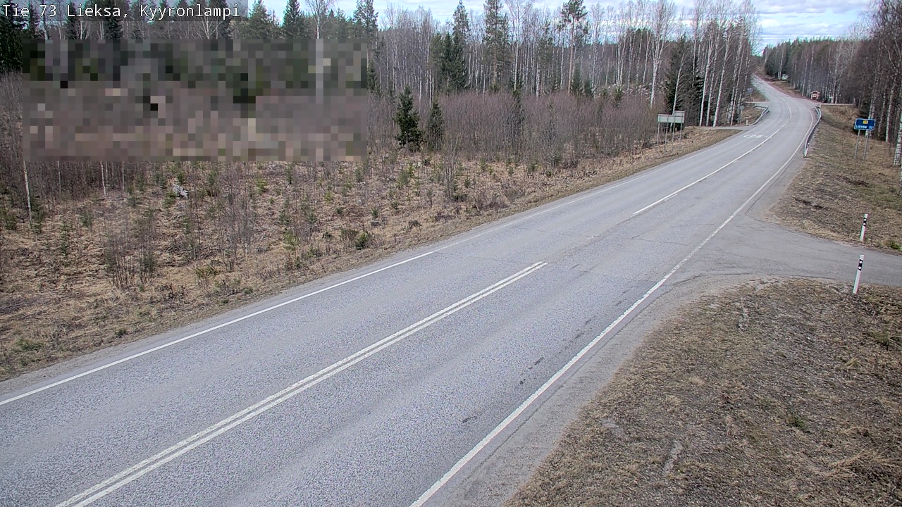Weather Camera Image Väg 73 Lieksa, Kyyrönlampi, Lieksa, Pohjois-Karjala