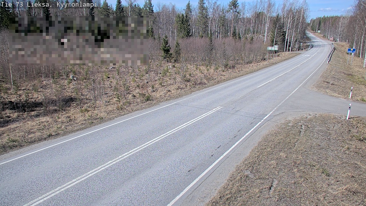 Weather Camera Image Väg 73 Lieksa, Kyyrönlampi, Lieksa, Pohjois-Karjala