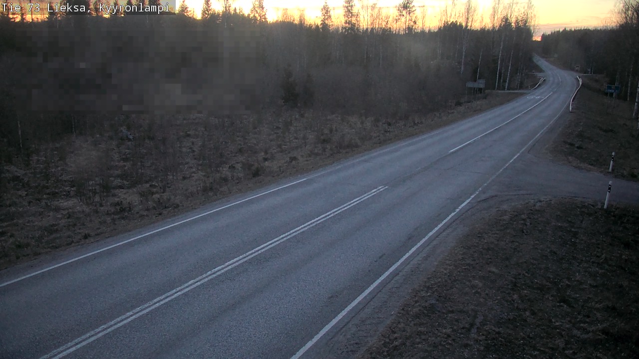 Weather Camera Image Väg 73 Lieksa, Kyyrönlampi, Lieksa, Pohjois-Karjala