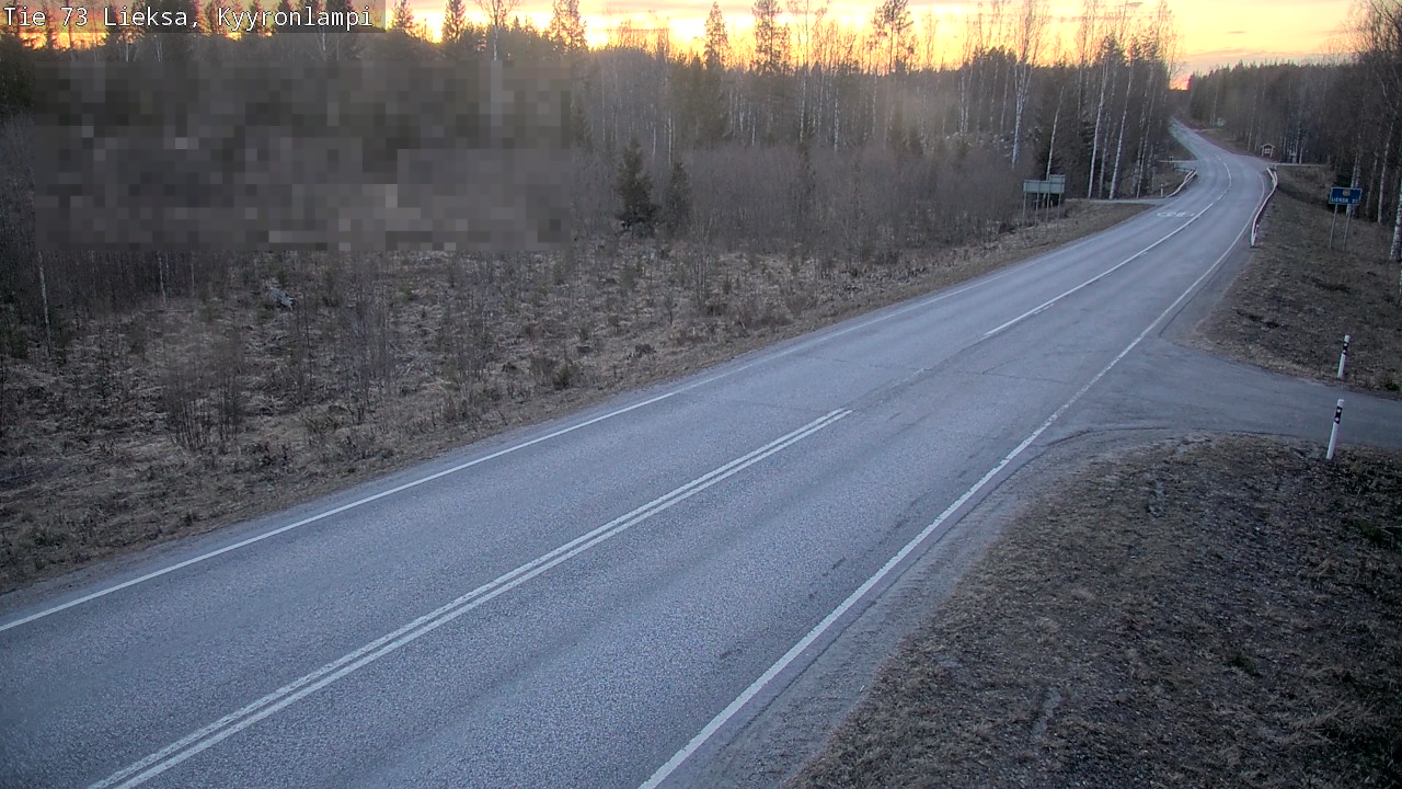 Weather Camera Image Väg 73 Lieksa, Kyyrönlampi, Lieksa, Pohjois-Karjala