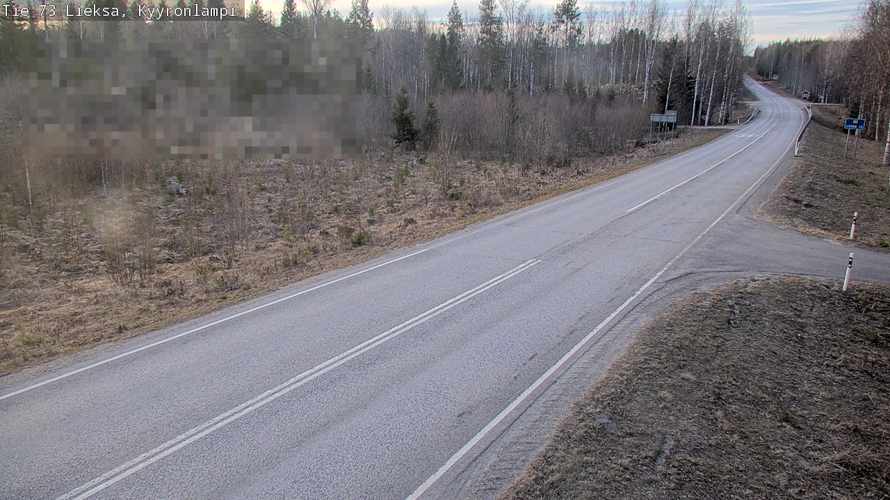 Weather Camera Image Väg 73 Lieksa, Kyyrönlampi, Lieksa, Pohjois-Karjala