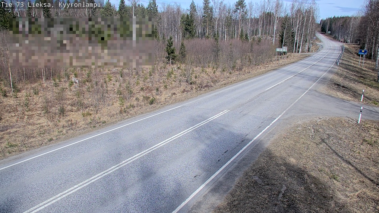 Weather Camera Image Väg 73 Lieksa, Kyyrönlampi, Lieksa, Pohjois-Karjala