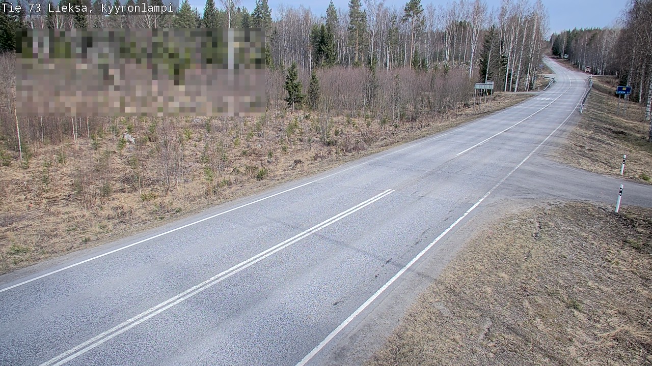 Weather Camera Image Road 73 Lieksa, Kyyrönlampi, Lieksa, Pohjois-Karjala