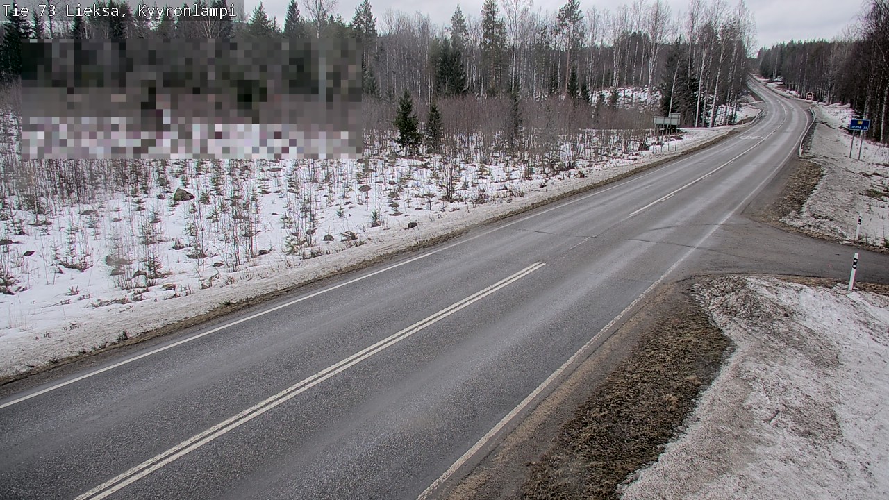 Weather Camera Image Väg 73 Lieksa, Kyyrönlampi, Lieksa, Pohjois-Karjala