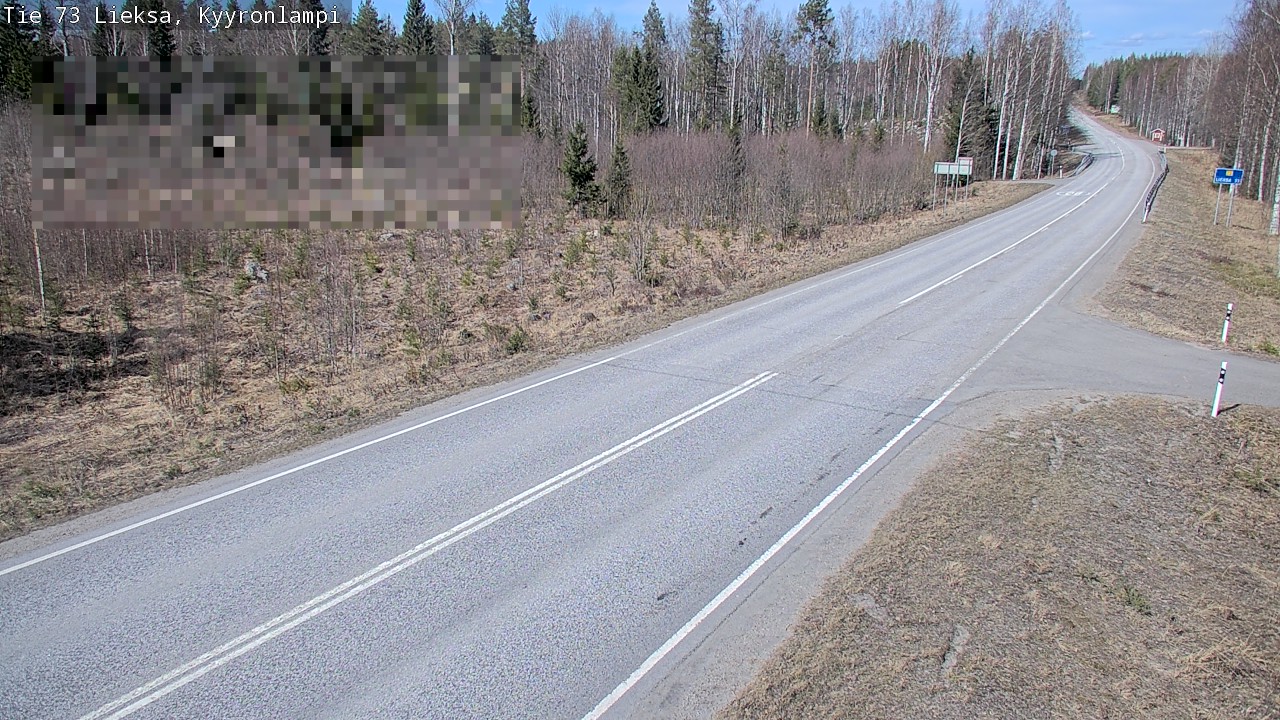 Weather Camera Image Väg 73 Lieksa, Kyyrönlampi, Lieksa, Pohjois-Karjala