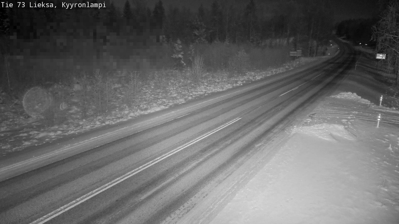 Weather Camera Image Väg 73 Lieksa, Kyyrönlampi, Lieksa, Pohjois-Karjala