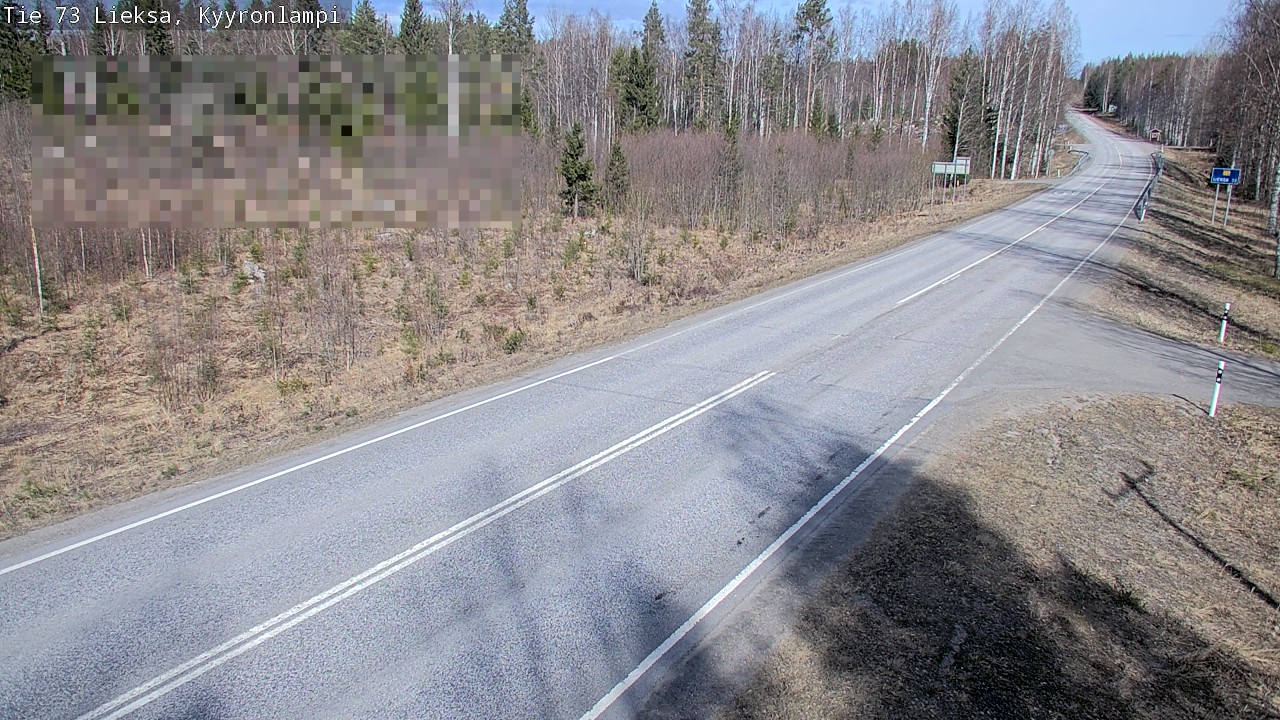 Weather Camera Image Väg 73 Lieksa, Kyyrönlampi, Lieksa, Pohjois-Karjala
