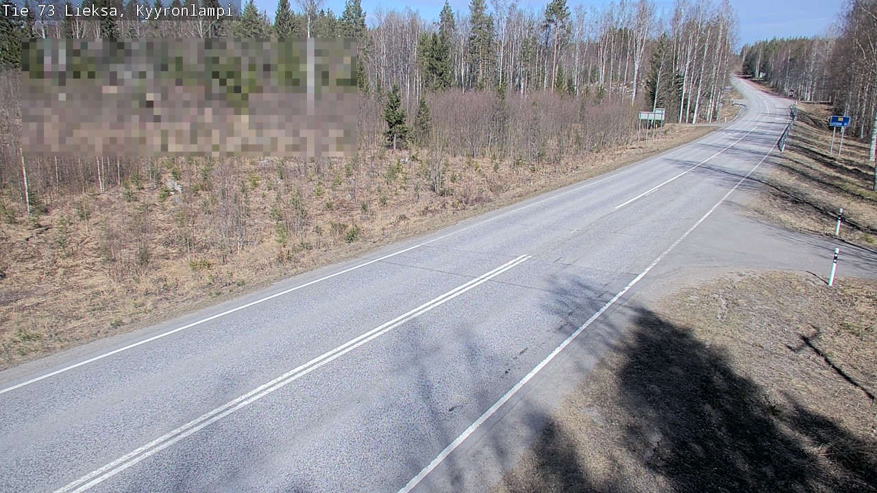 Weather Camera Image Road 73 Lieksa, Kyyrönlampi, Lieksa, Pohjois-Karjala