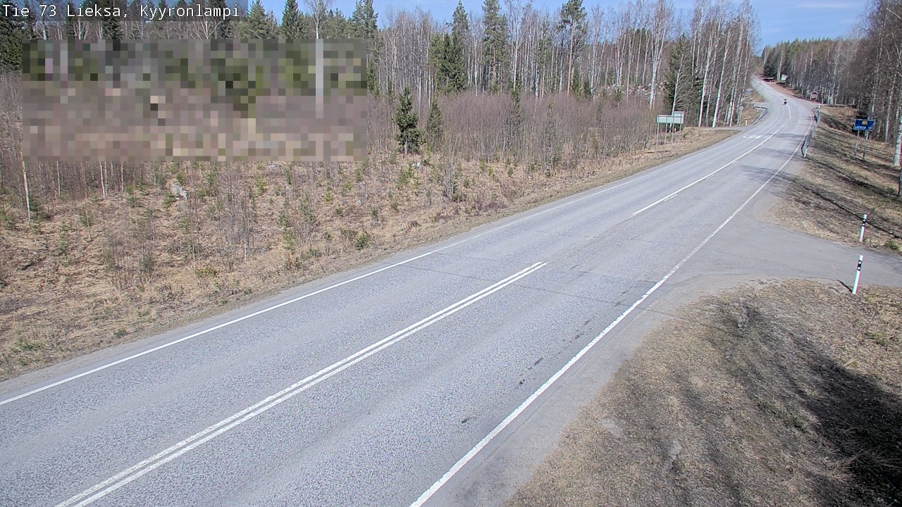 Weather Camera Image Road 73 Lieksa, Kyyrönlampi, Lieksa, Pohjois-Karjala
