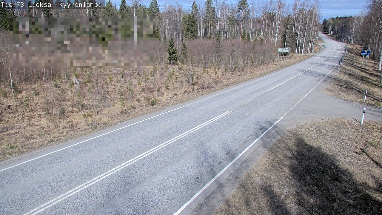 Weather Camera Image Väg 73 Lieksa, Kyyrönlampi, Lieksa, Pohjois-Karjala