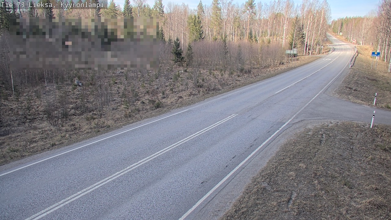 Weather Camera Image Väg 73 Lieksa, Kyyrönlampi, Lieksa, Pohjois-Karjala