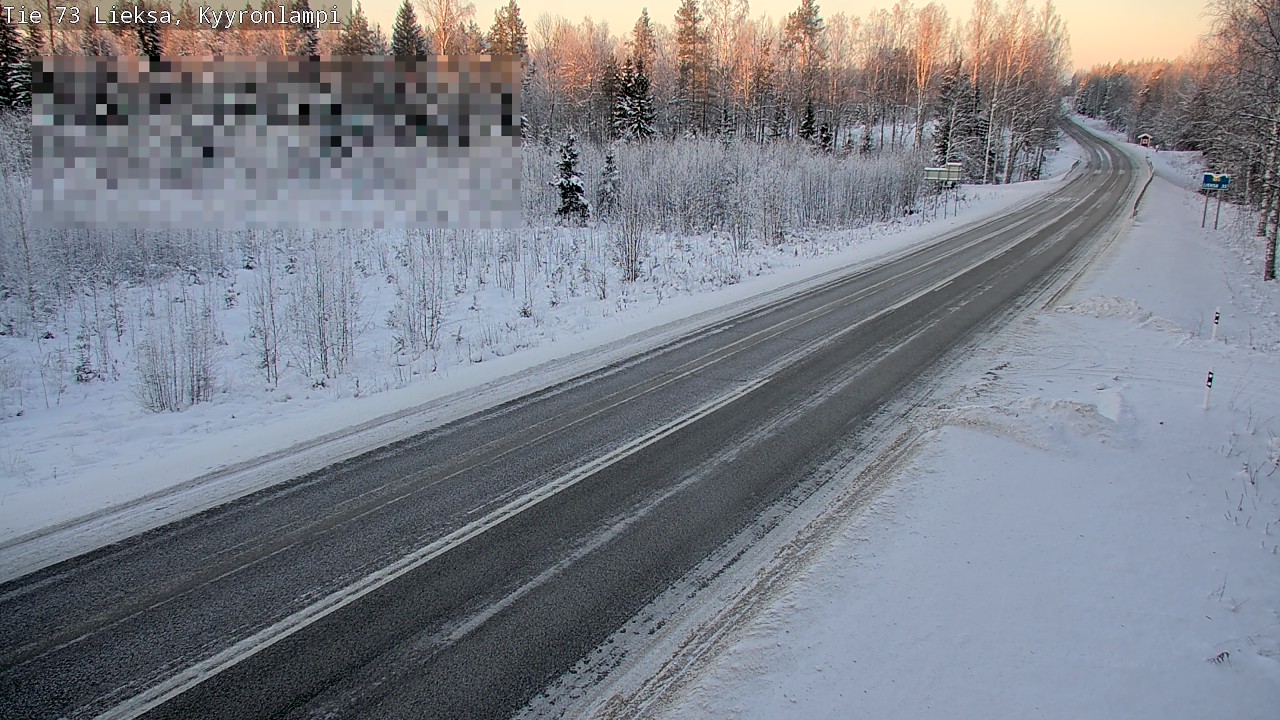 Weather Camera Image Road 73 Lieksa, Kyyrönlampi, Lieksa, Pohjois-Karjala