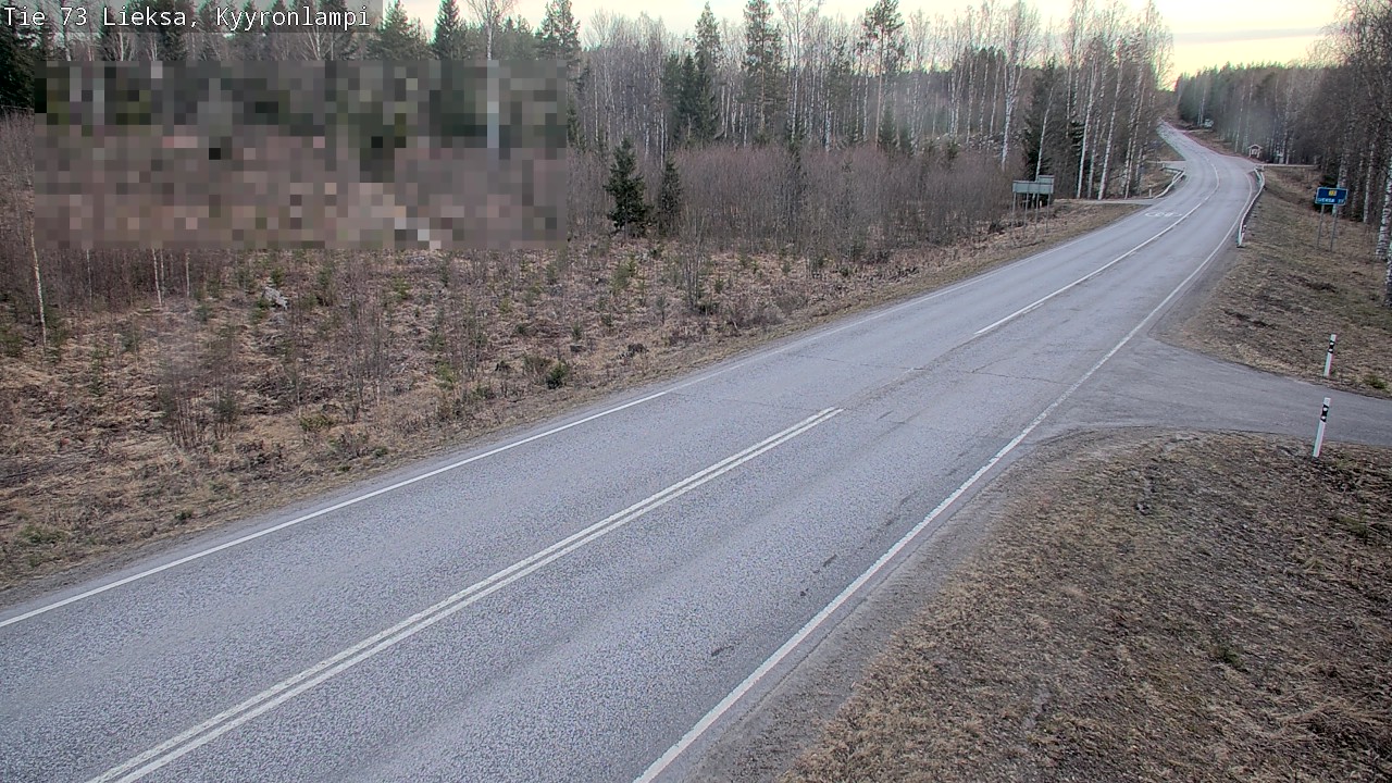 Weather Camera Image Road 73 Lieksa, Kyyrönlampi, Lieksa, Pohjois-Karjala