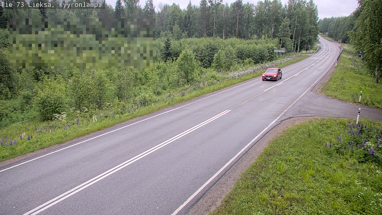Weather Camera Image Väg 73 Lieksa, Kyyrönlampi, Lieksa, Pohjois-Karjala