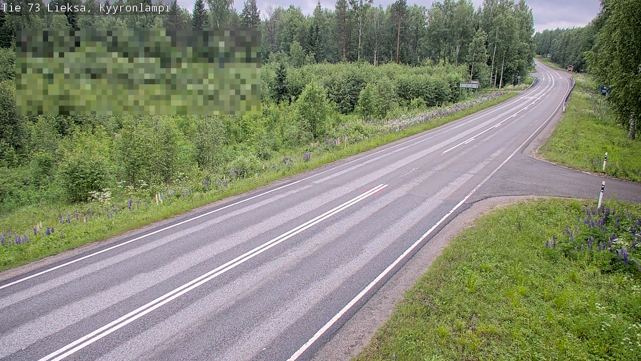 Weather Camera Image Väg 73 Lieksa, Kyyrönlampi, Lieksa, Pohjois-Karjala