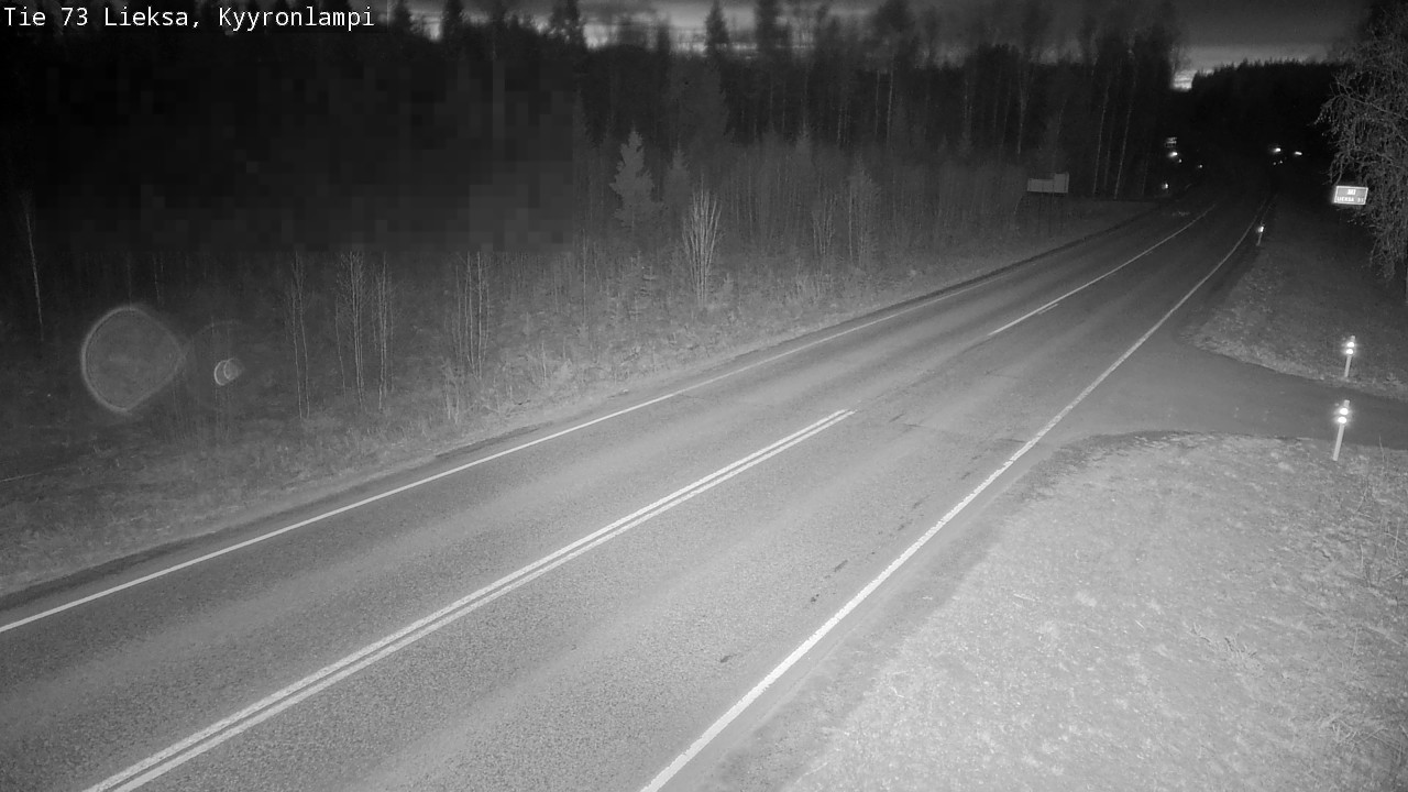 Weather Camera Image Väg 73 Lieksa, Kyyrönlampi, Lieksa, Pohjois-Karjala