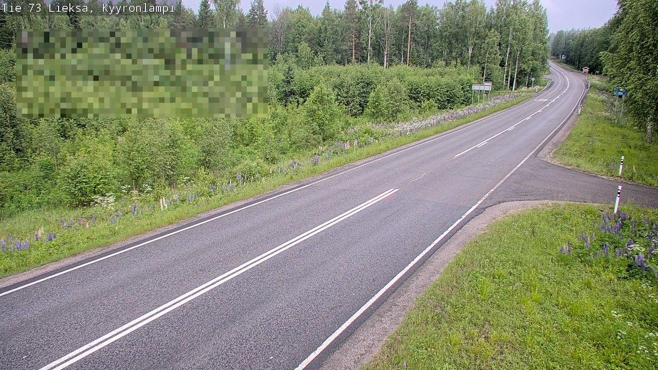 Weather Camera Image Väg 73 Lieksa, Kyyrönlampi, Lieksa, Pohjois-Karjala