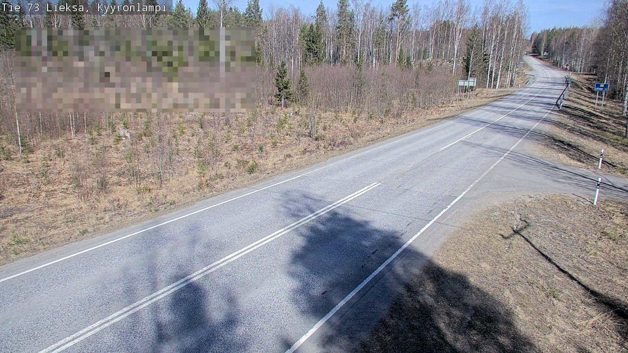 Weather Camera Image Road 73 Lieksa, Kyyrönlampi, Lieksa, Pohjois-Karjala