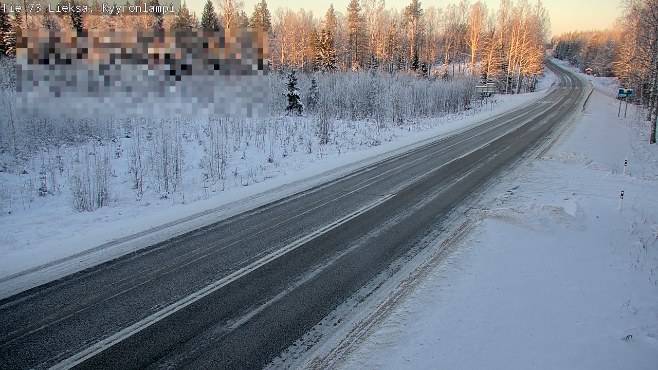 Weather Camera Image Road 73 Lieksa, Kyyrönlampi, Lieksa, Pohjois-Karjala