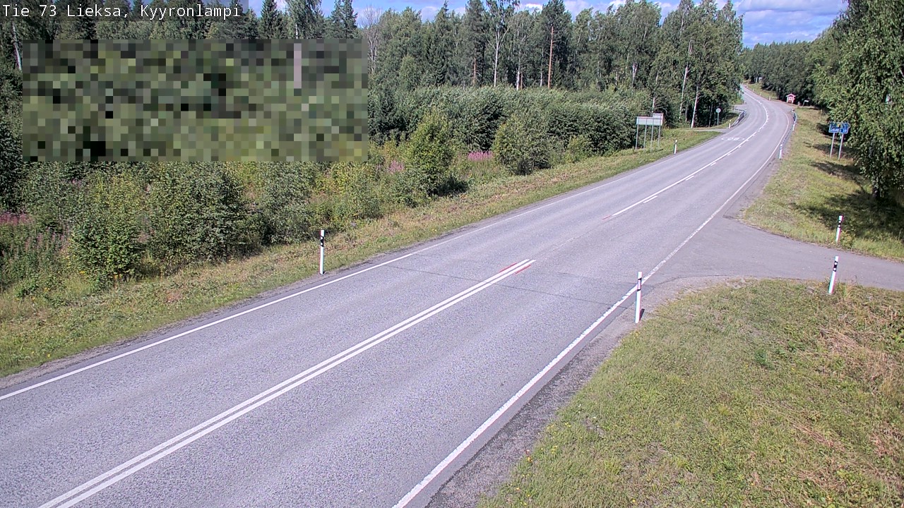 Weather Camera Image Road 73 Lieksa, Kyyrönlampi, Lieksa, Pohjois-Karjala
