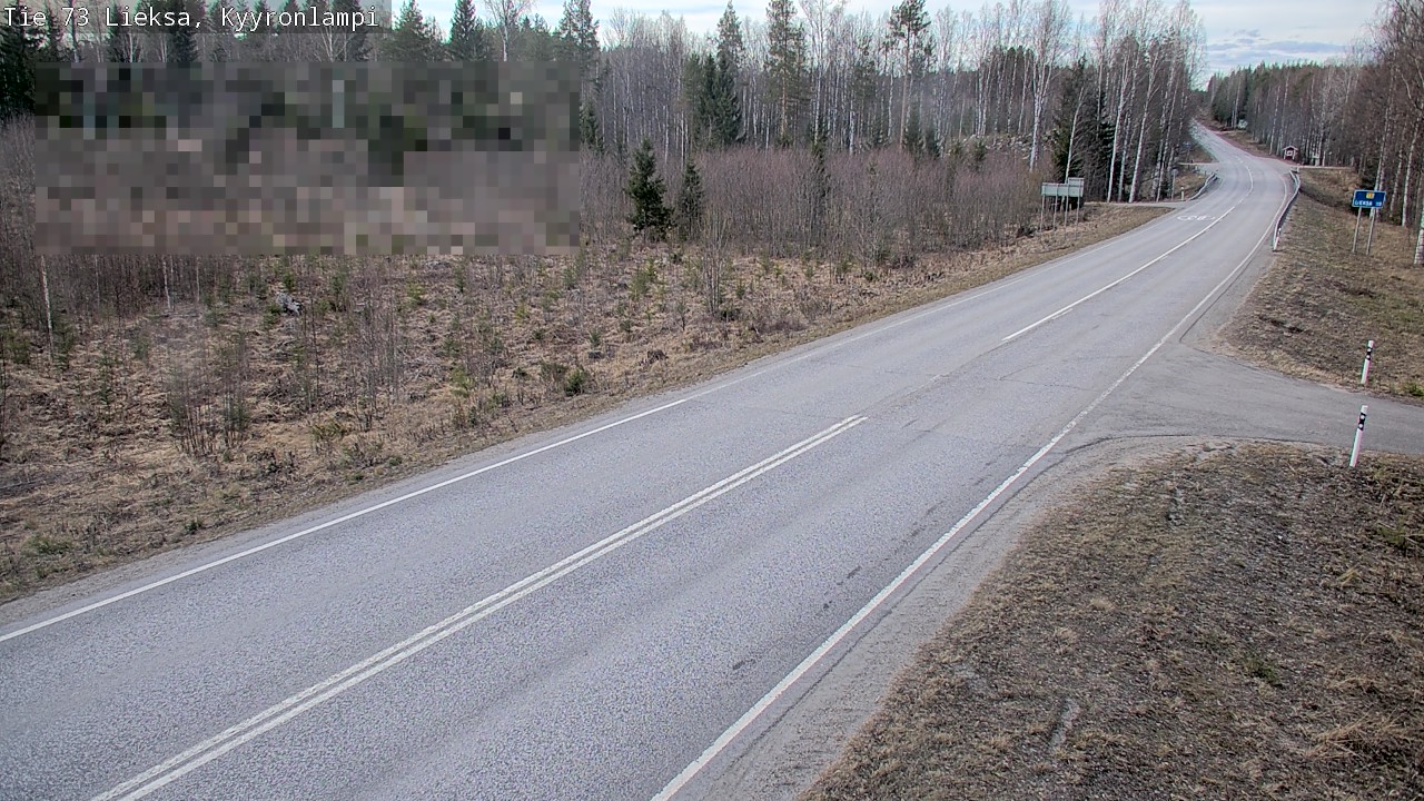Weather Camera Image Väg 73 Lieksa, Kyyrönlampi, Lieksa, Pohjois-Karjala