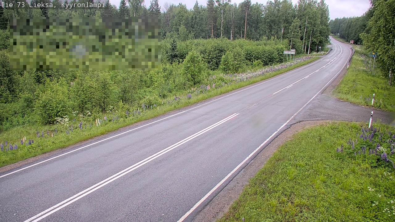 Weather Camera Image Road 73 Lieksa, Kyyrönlampi, Lieksa, Pohjois-Karjala