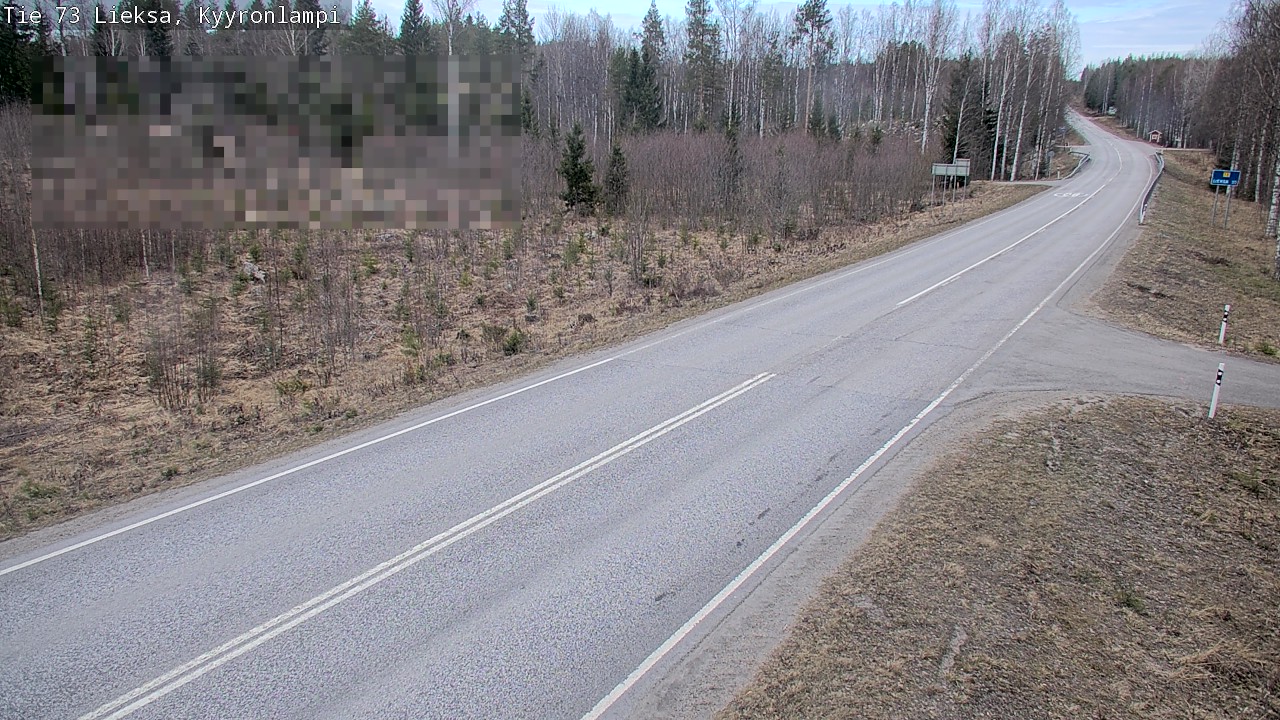 Weather Camera Image Road 73 Lieksa, Kyyrönlampi, Lieksa, Pohjois-Karjala