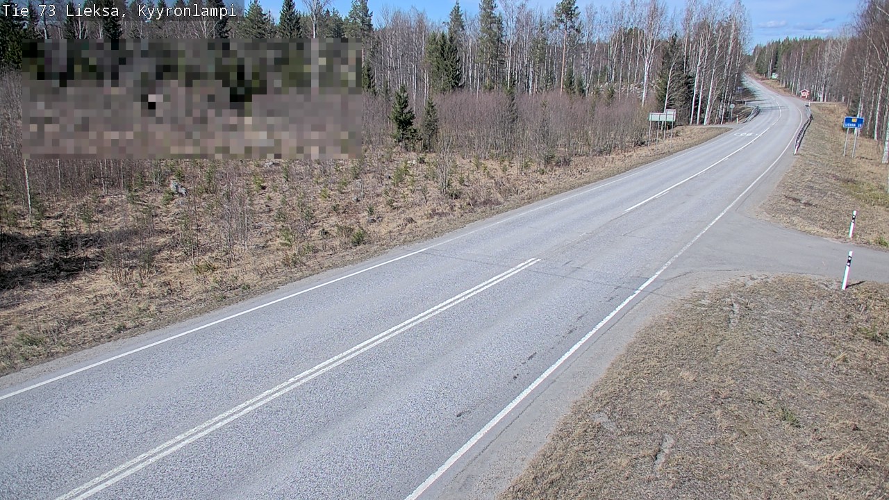 Weather Camera Image Väg 73 Lieksa, Kyyrönlampi, Lieksa, Pohjois-Karjala