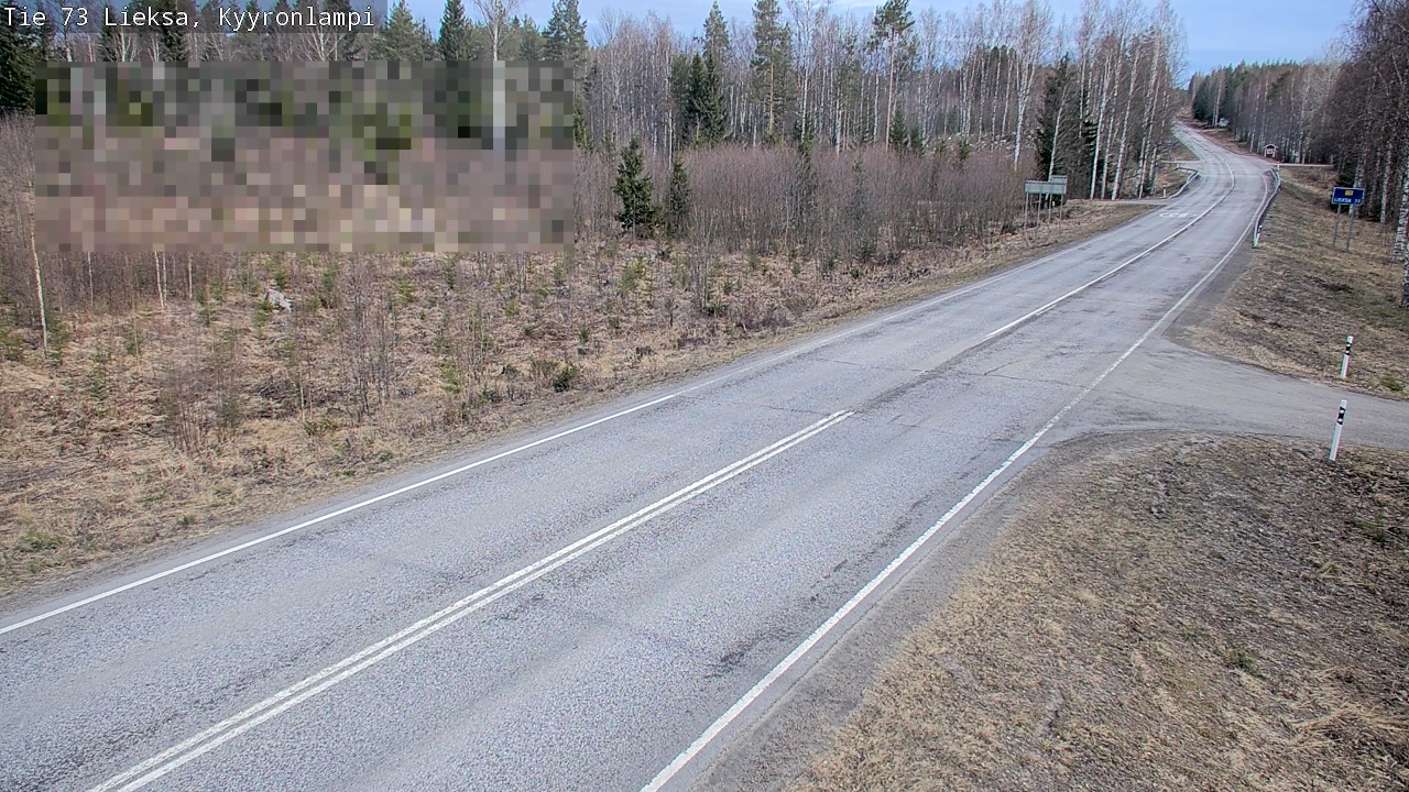 Weather Camera Image Väg 73 Lieksa, Kyyrönlampi, Lieksa, Pohjois-Karjala
