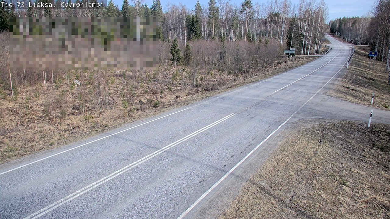 Weather Camera Image Road 73 Lieksa, Kyyrönlampi, Lieksa, Pohjois-Karjala