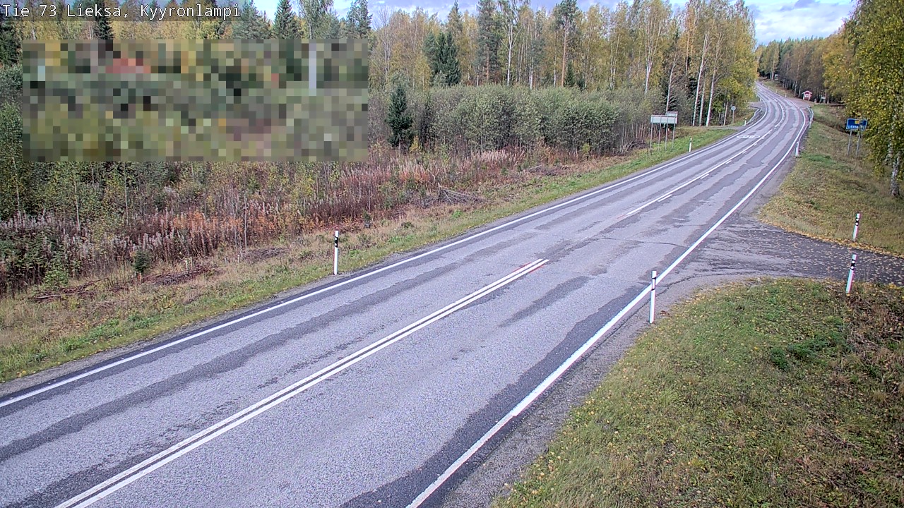 Weather Camera Image Road 73 Lieksa, Kyyrönlampi, Lieksa, Pohjois-Karjala