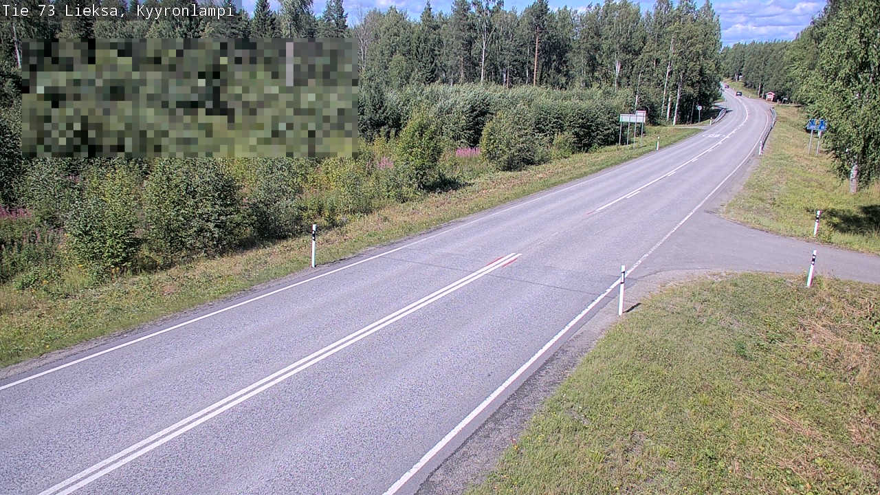 Weather Camera Image Road 73 Lieksa, Kyyrönlampi, Lieksa, Pohjois-Karjala
