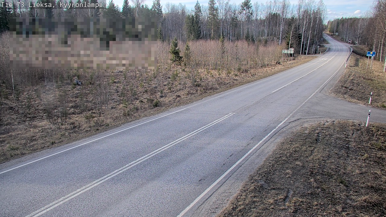 Weather Camera Image Väg 73 Lieksa, Kyyrönlampi, Lieksa, Pohjois-Karjala