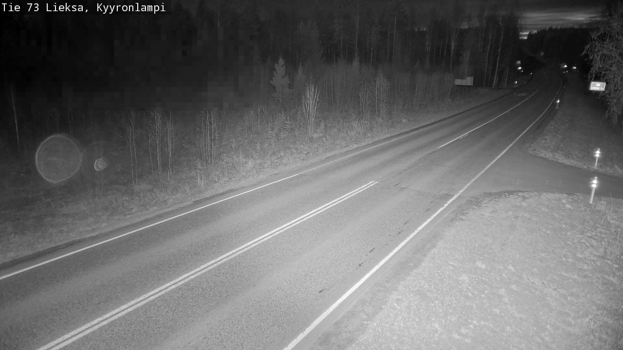 Weather Camera Image Väg 73 Lieksa, Kyyrönlampi, Lieksa, Pohjois-Karjala