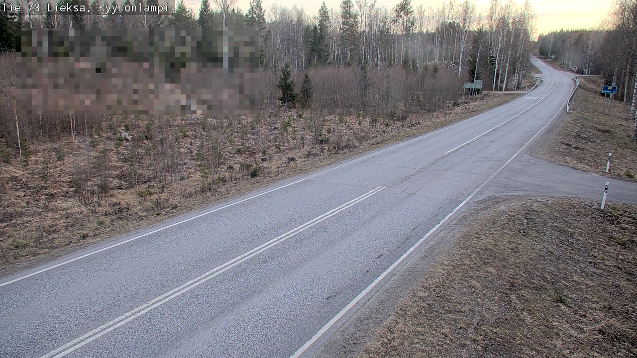 Weather Camera Image Road 73 Lieksa, Kyyrönlampi, Lieksa, Pohjois-Karjala