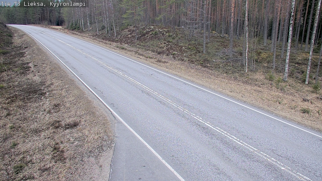 Weather Camera Image Väg 73 Lieksa, Kyyrönlampi, Lieksa, Pohjois-Karjala