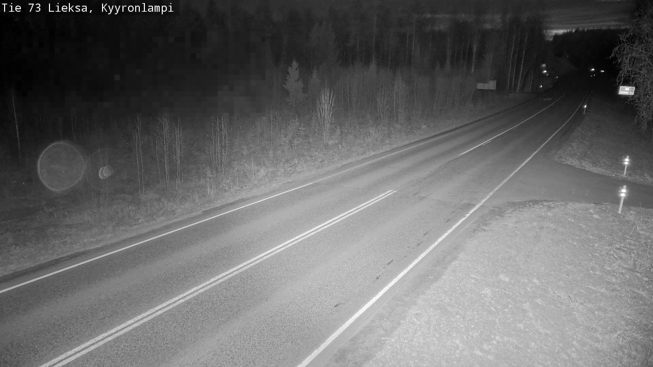 Weather Camera Image Väg 73 Lieksa, Kyyrönlampi, Lieksa, Pohjois-Karjala
