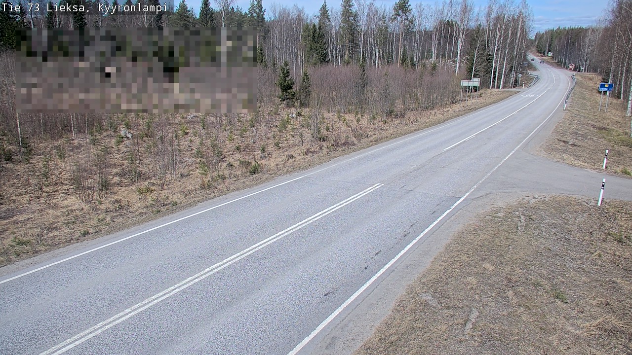 Weather Camera Image Väg 73 Lieksa, Kyyrönlampi, Lieksa, Pohjois-Karjala