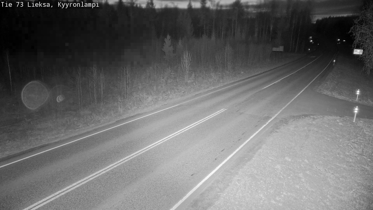 Weather Camera Image Väg 73 Lieksa, Kyyrönlampi, Lieksa, Pohjois-Karjala