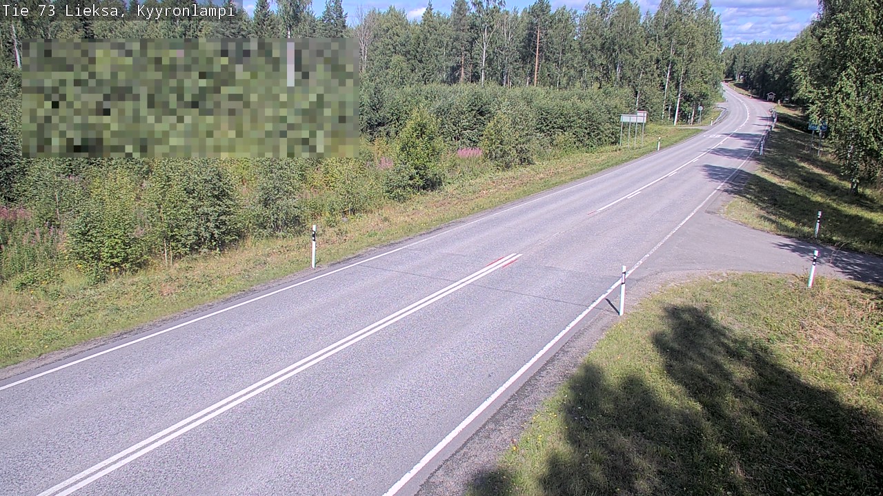 Weather Camera Image Road 73 Lieksa, Kyyrönlampi, Lieksa, Pohjois-Karjala