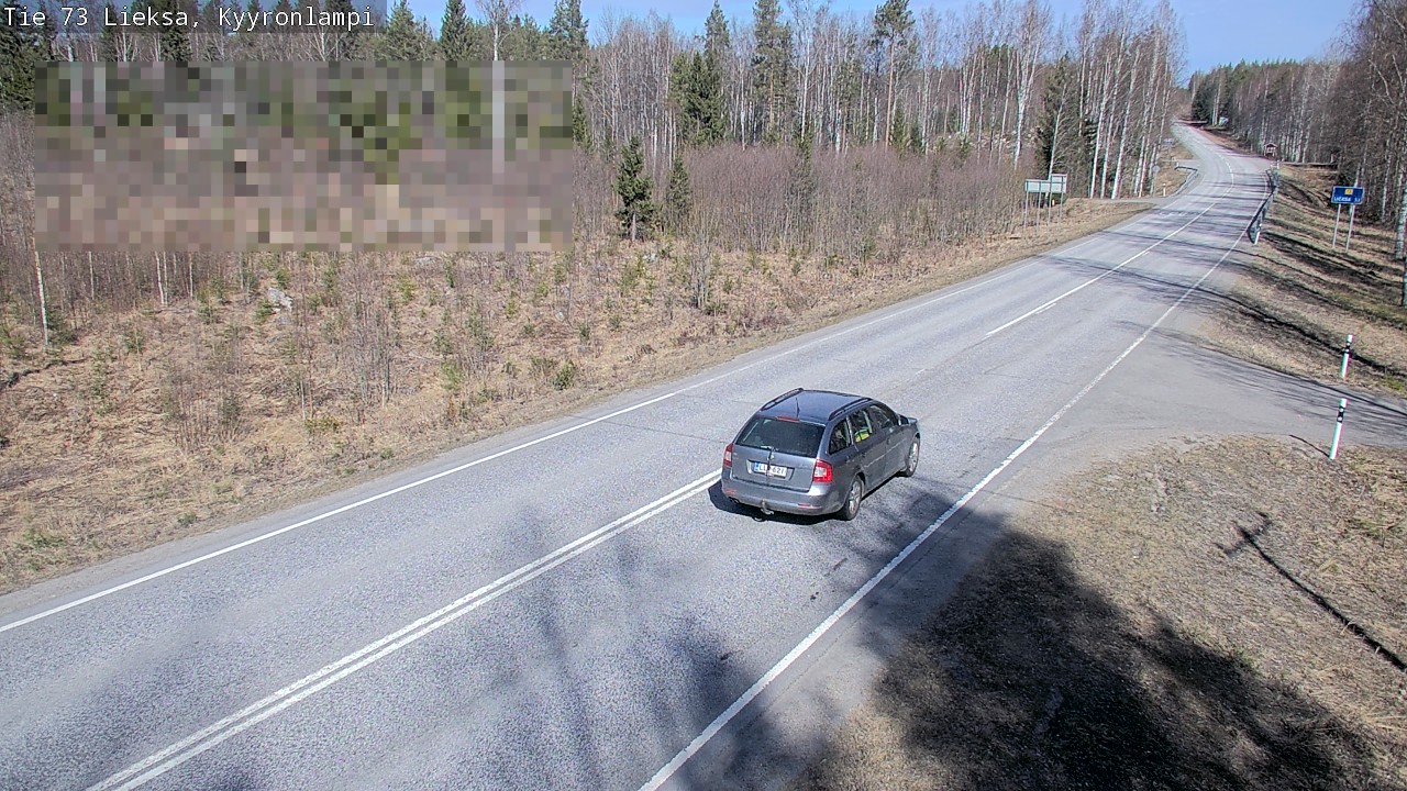 Weather Camera Image Road 73 Lieksa, Kyyrönlampi, Lieksa, Pohjois-Karjala