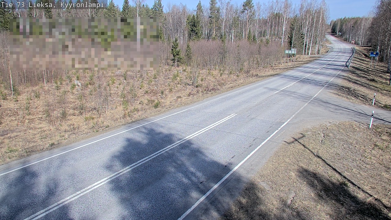 Weather Camera Image Road 73 Lieksa, Kyyrönlampi, Lieksa, Pohjois-Karjala