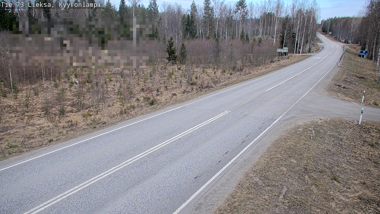 Weather Camera Image Road 73 Lieksa, Kyyrönlampi, Lieksa, Pohjois-Karjala